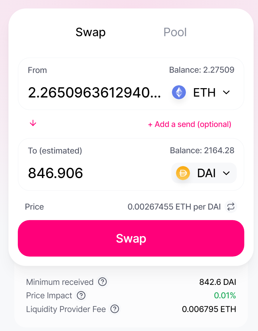 การใช้งาน Uniswap