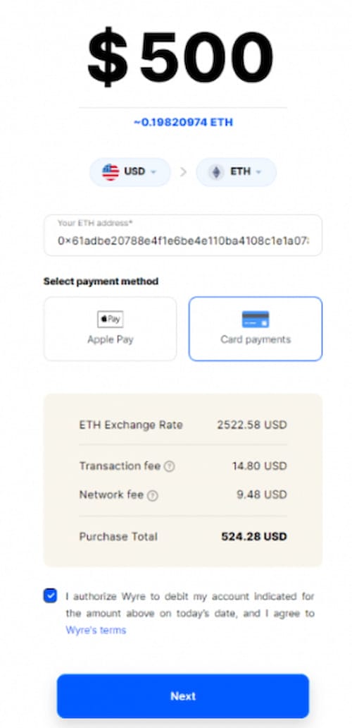 Payment method