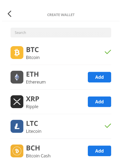 กดเลือก BTC