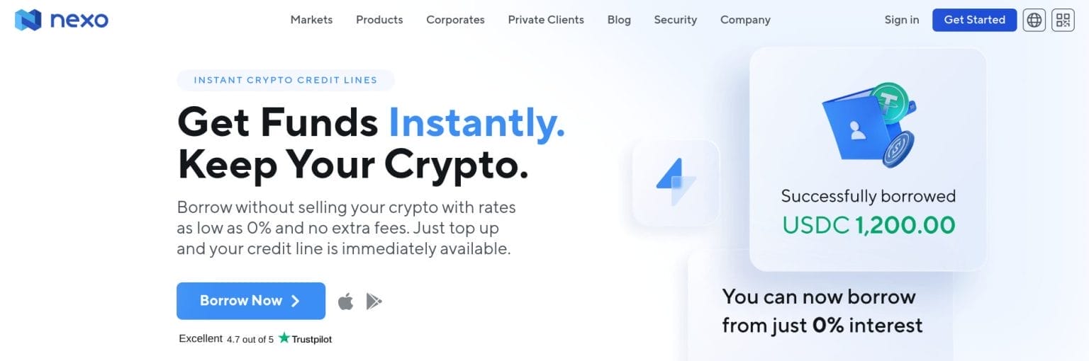 Nexo – แพลตฟอร์ม Crypto Lending