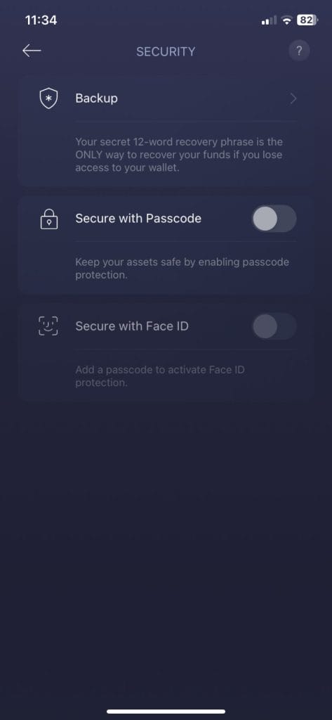 ตั้งค่าฟีเจอร์ด้านความปลอดภัย
