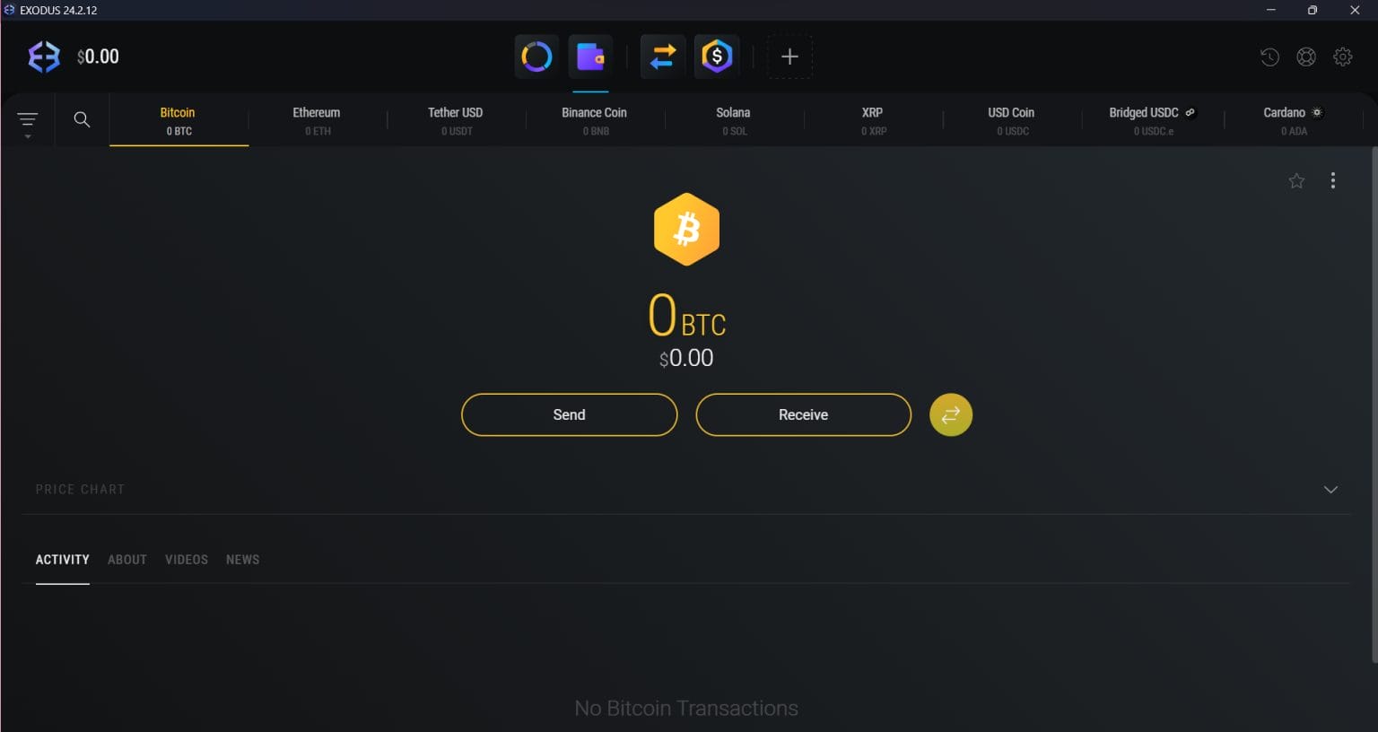 โอนสกุลเงินดิจิทัลจาก Exodus ไปยัง CEX