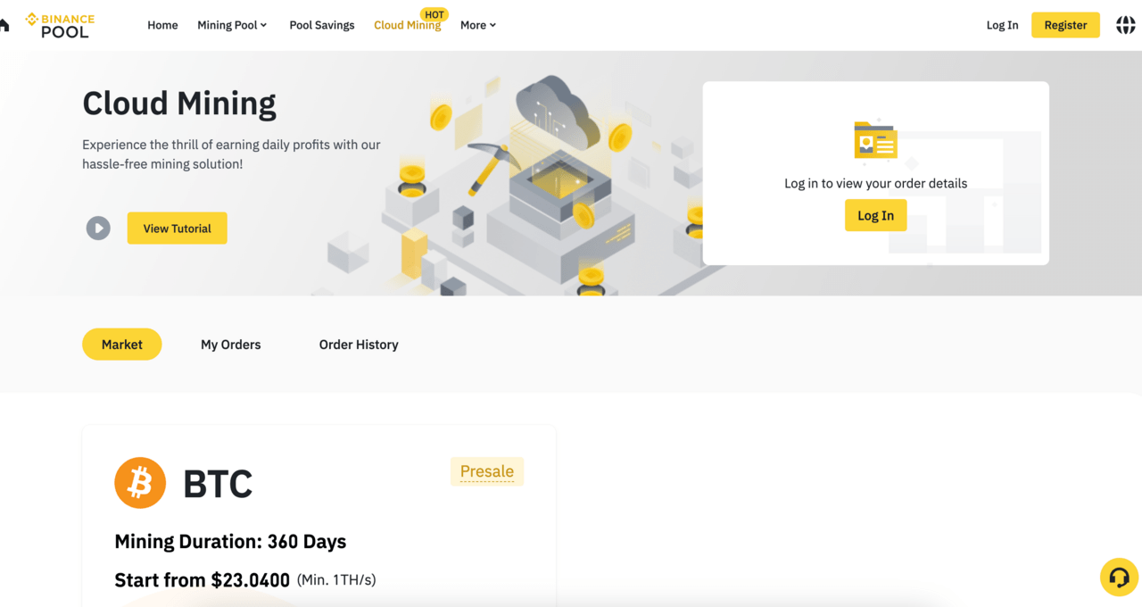 Binance Cloud Mining เว็บขุดบิทคอย