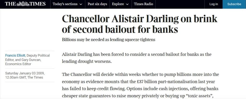 Le chancelier Alistair Darling au bord d'un deuxi&egrave;me plan de sauvetage des banques