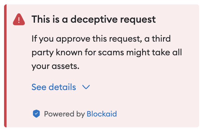 metamask-blockaid-alertes