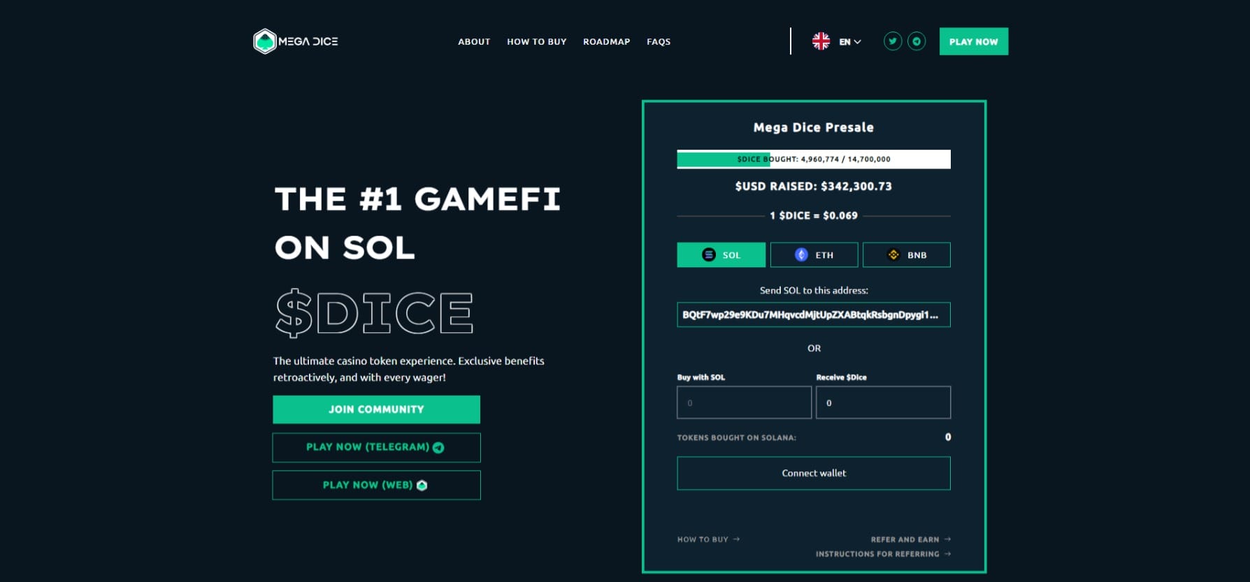 pr&eacute;vente mega dice