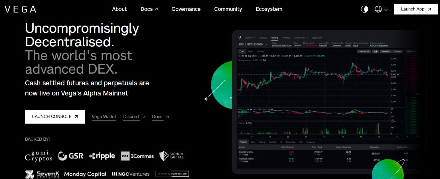 Vega crypto utilitaire