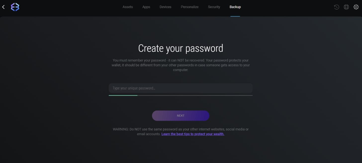 Configuration mot de passe
