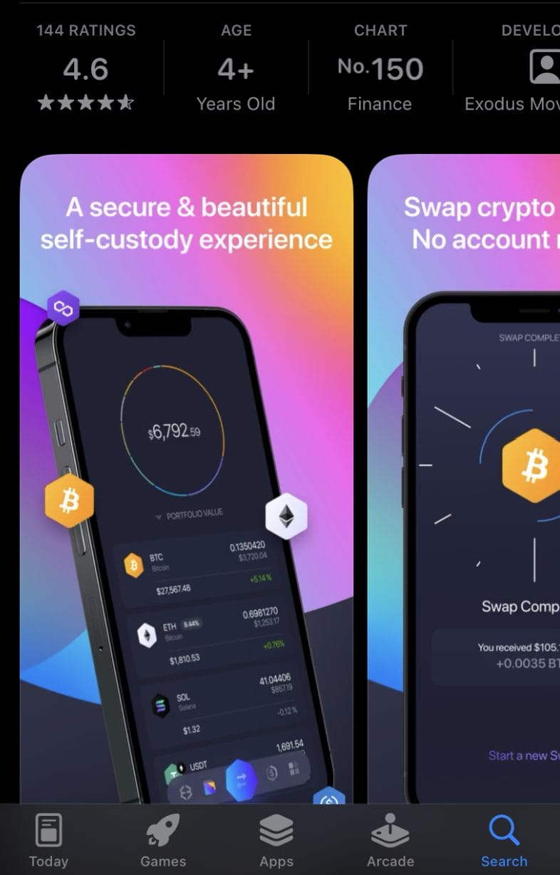 Exodus application mobile