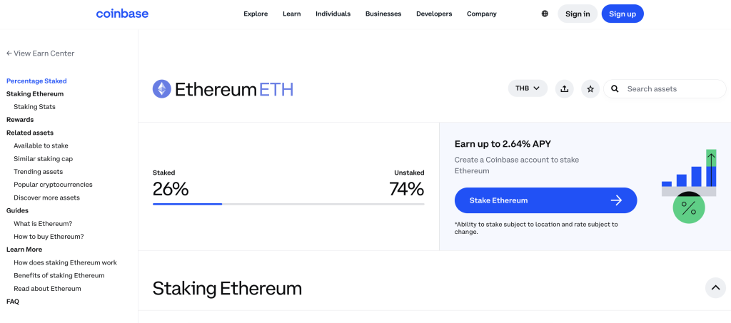 En İyi Ethereum Staking platformları arasından coinbase
