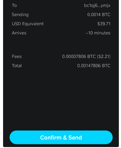 Cash App ile Bitcoin transferi islemlerinde Transferi onayla ve BTC g&ouml;nder