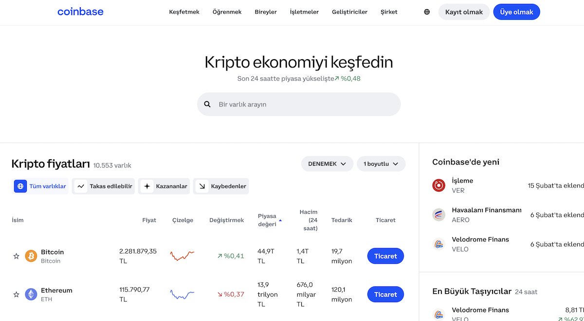 Coinbase Kullanıcı Deneyimi