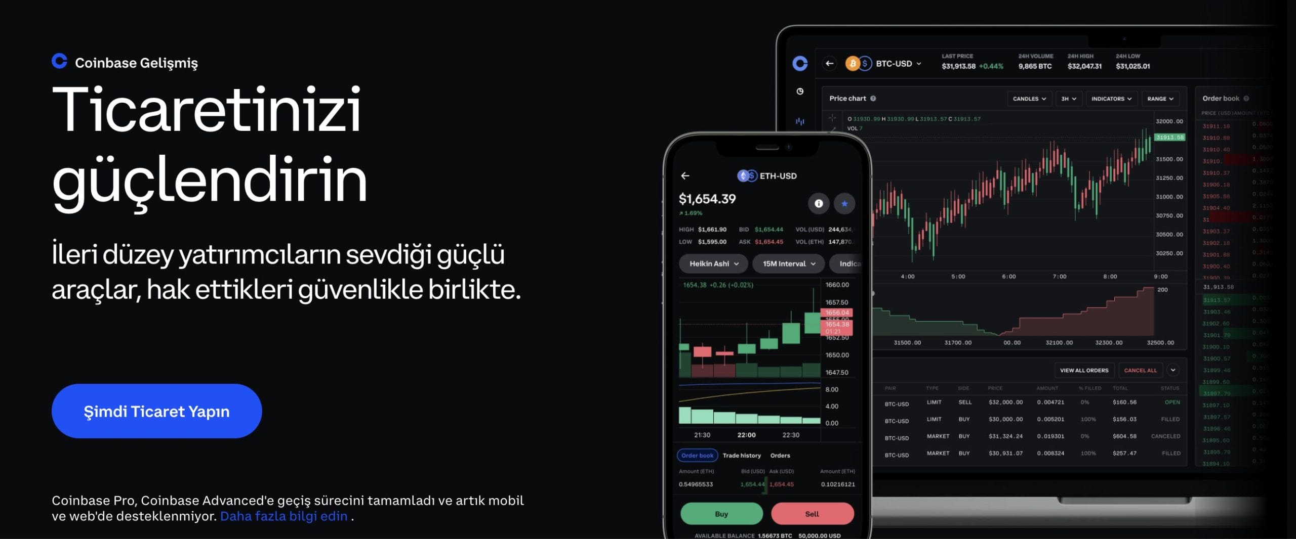  etoro ve coinbase karşılaştırması: Coinbase Advanced