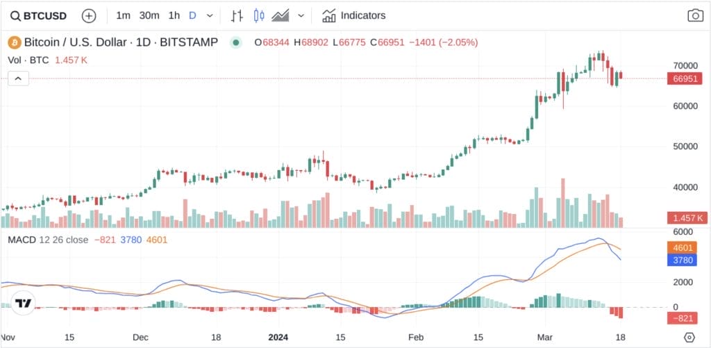 Bitcoin kısa pozisyon alma grafik