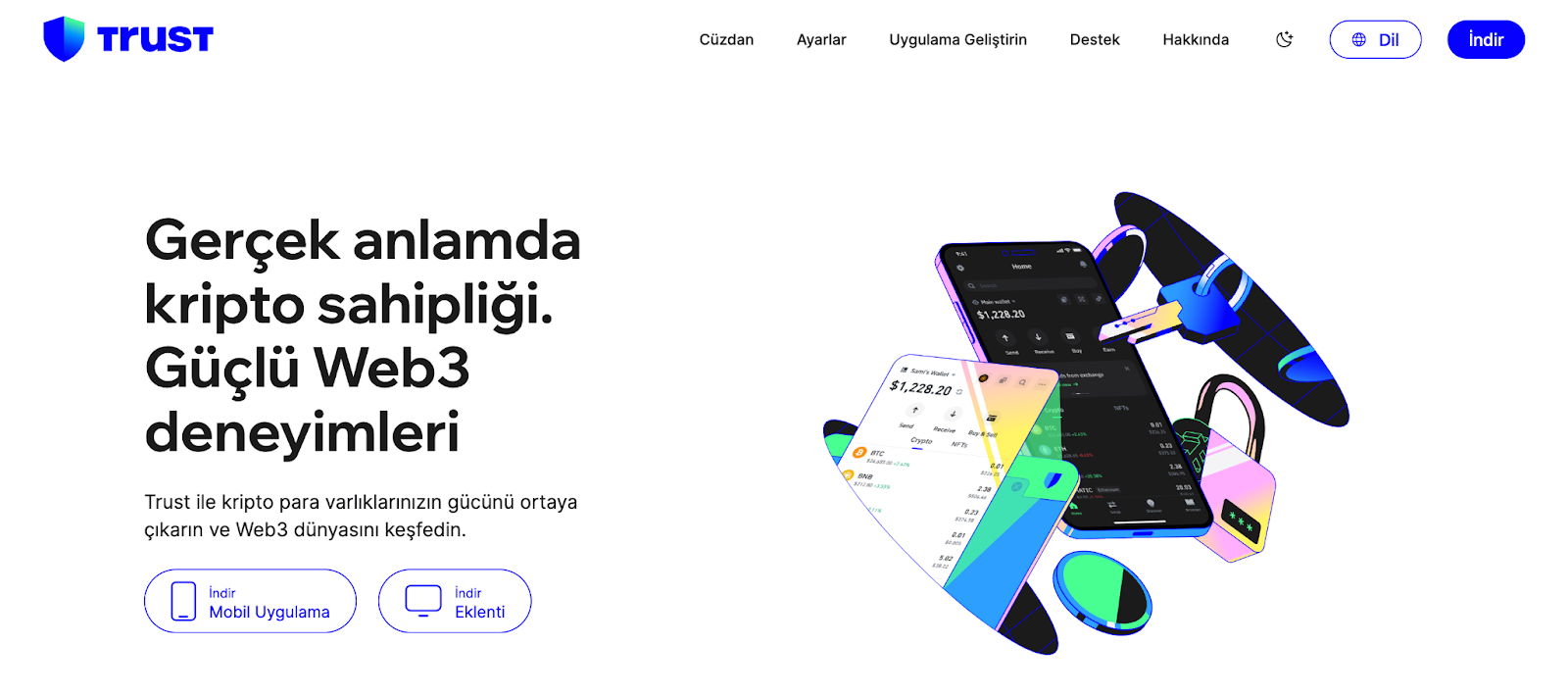 En İyi XRP C&uuml;zdanları Trust Wallet uygulaması