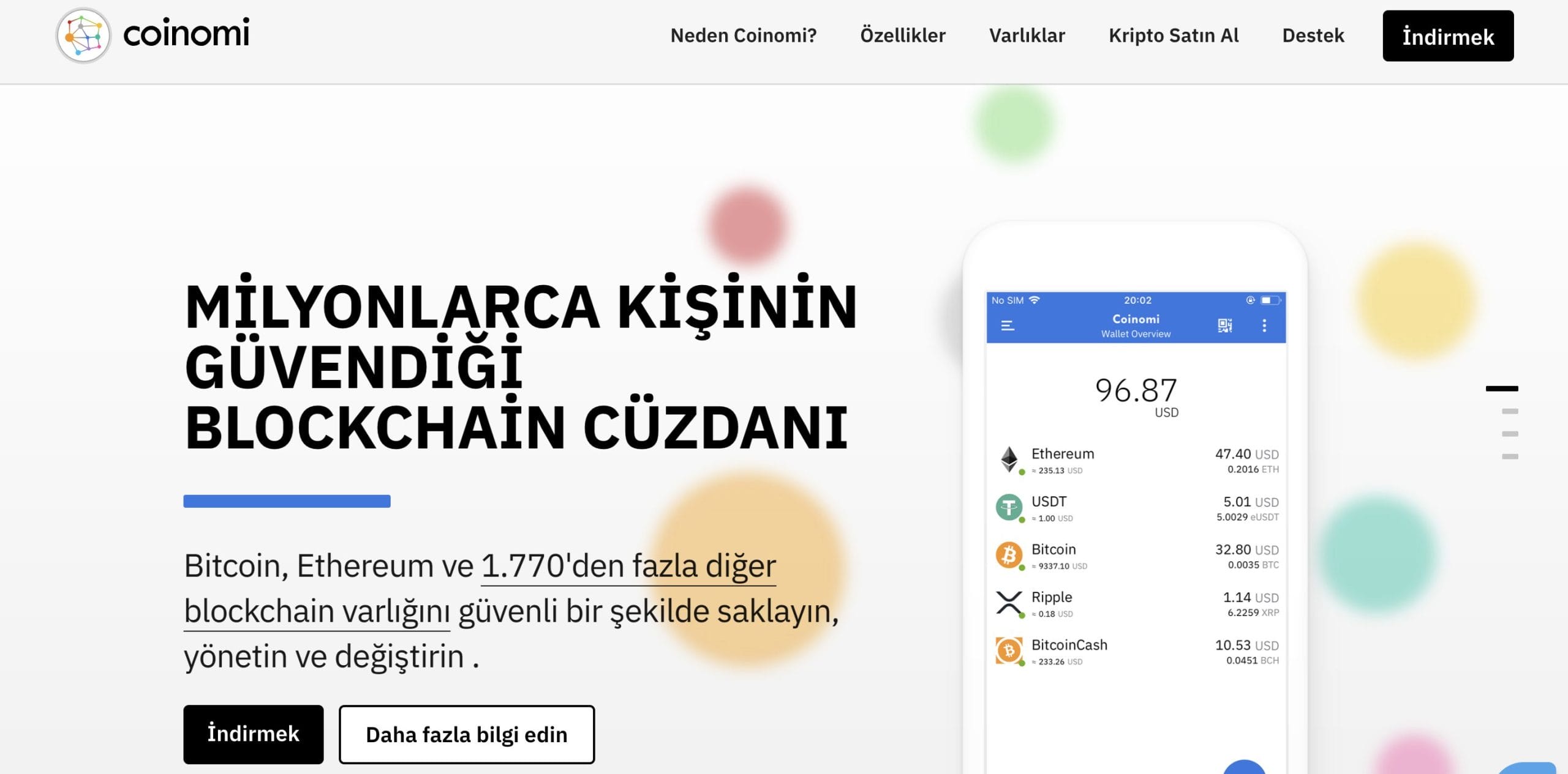 En İyi XRP C&uuml;zdanları Coinomi blockchain c&uuml;zdanı