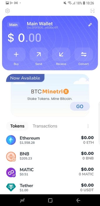 En İyi XRP C&uuml;zdanları Best Wallet ana c&uuml;zdanı