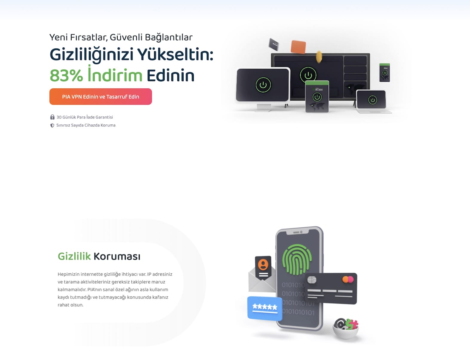 kripto ticareti i&ccedil;in en iyi VPN'ler privateinternetaccess