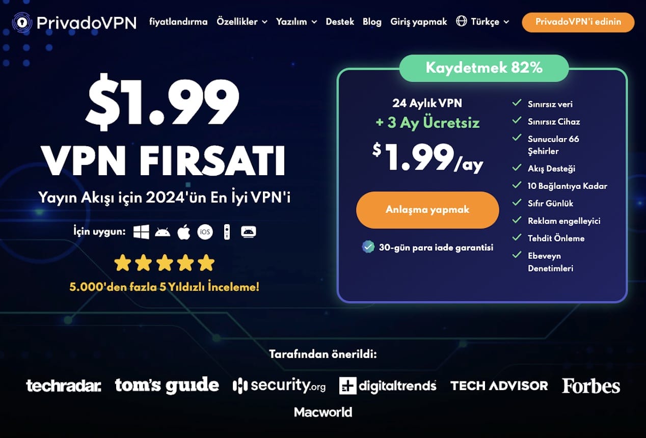 kripto ticareti i&ccedil;in en iyi vpnler privado