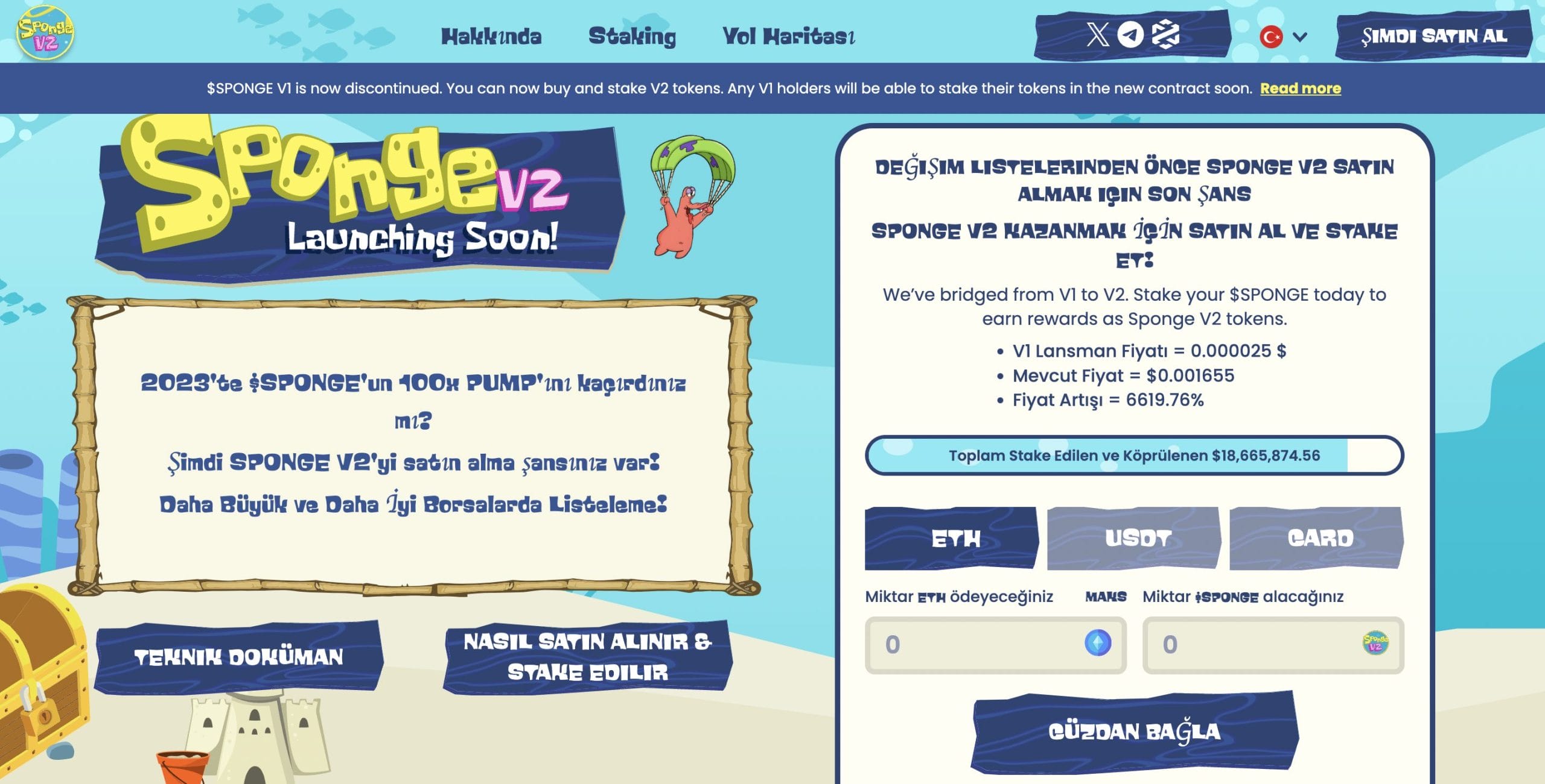 Sponge V2 Ana Sayfası