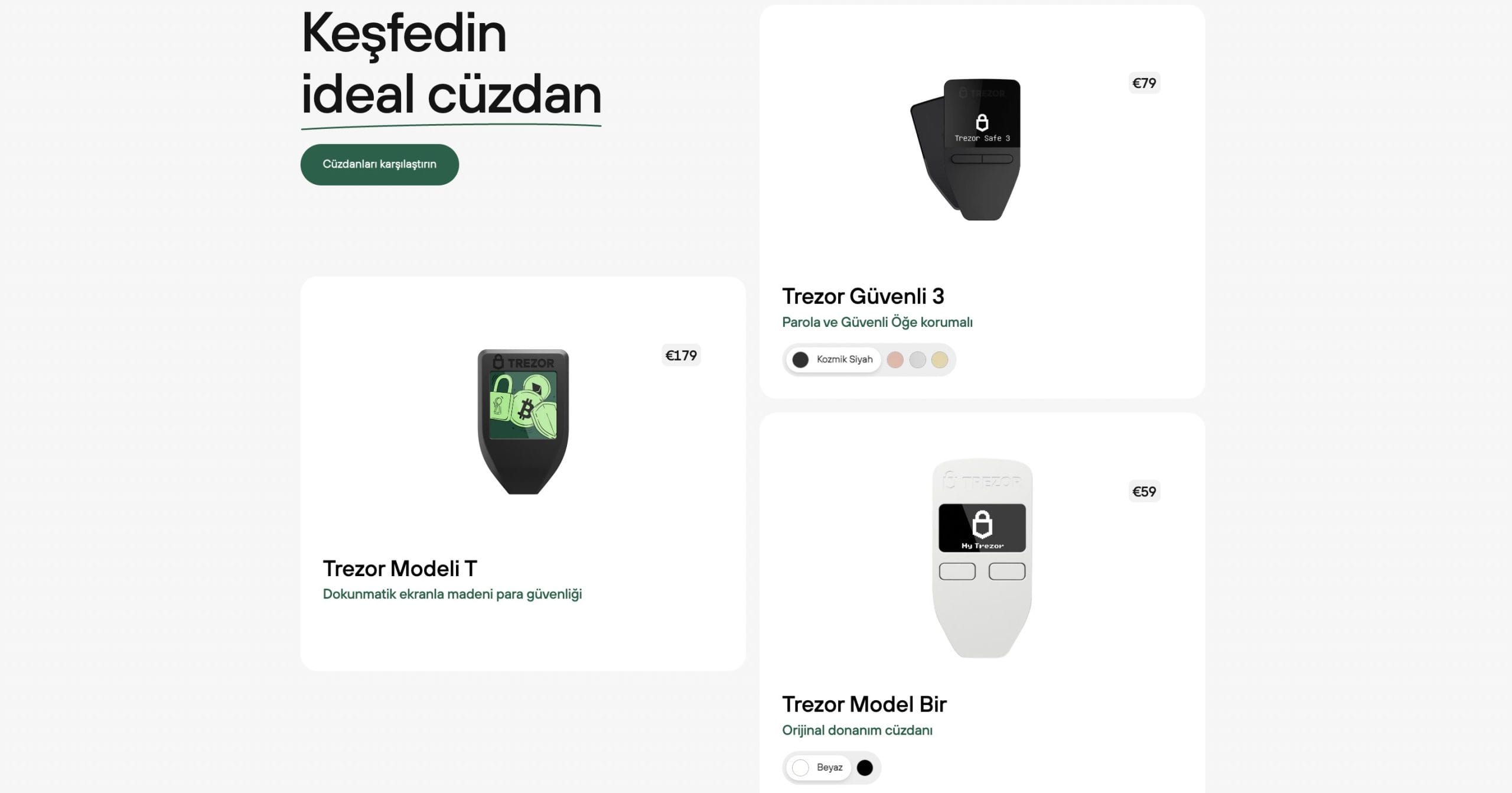 en iyi Ethereum c&uuml;zdanları trezor