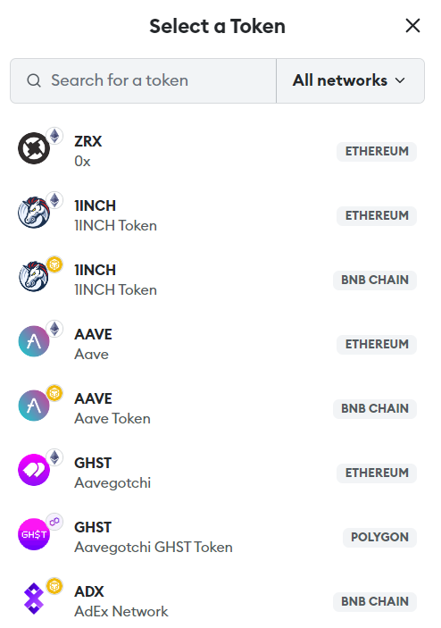 MetaMask &Uuml;zerinden token arama