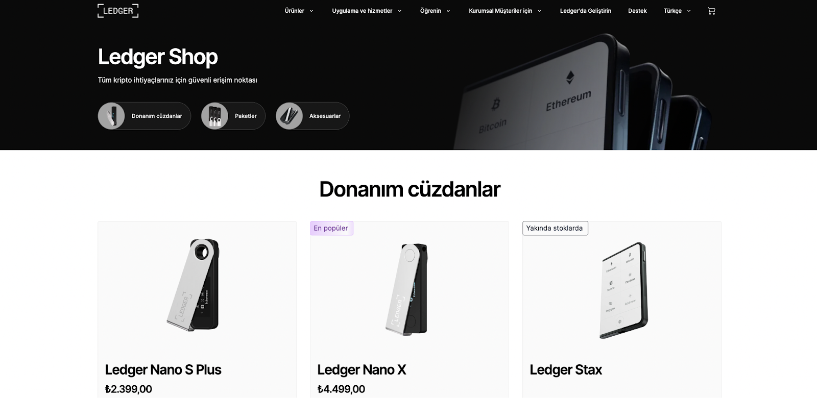 en iyi cardano c&uuml;zdanları Ledger donanım c&uuml;zdanı