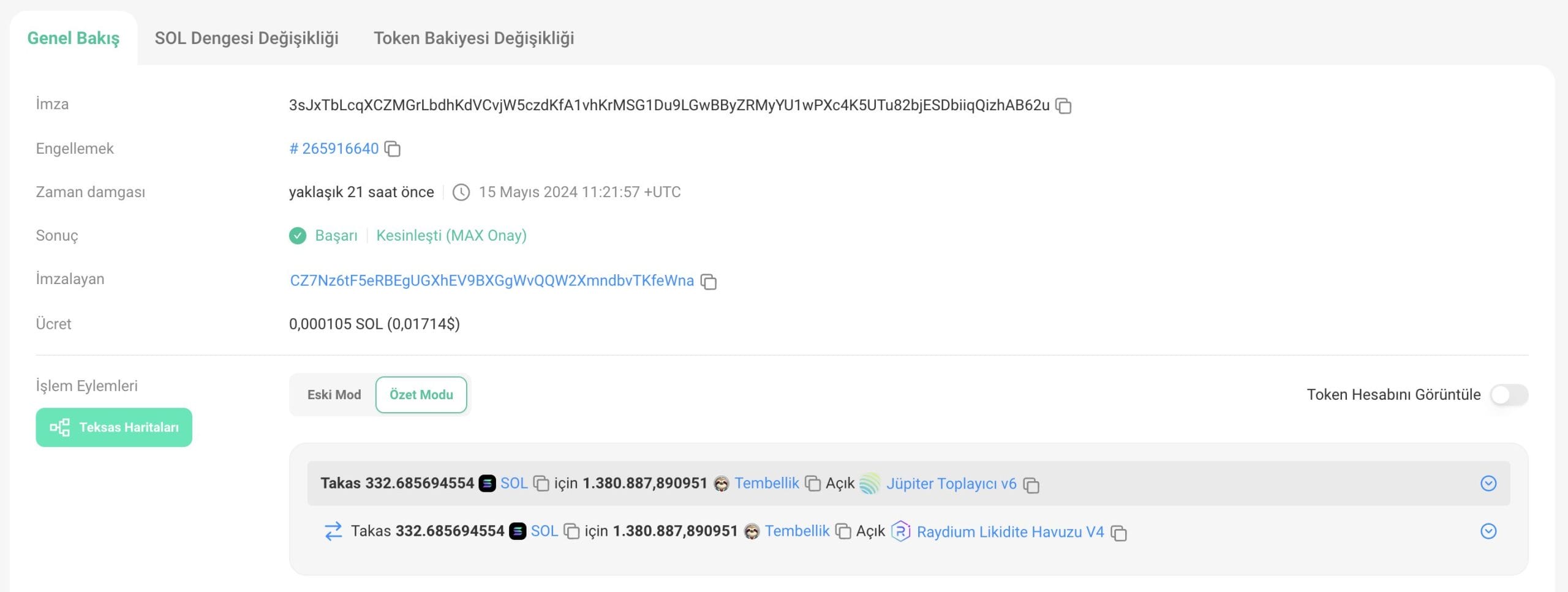 Balina, bugün erken saatlerde $47k (332 SOL) değerinde $SLOTH satın aldı
