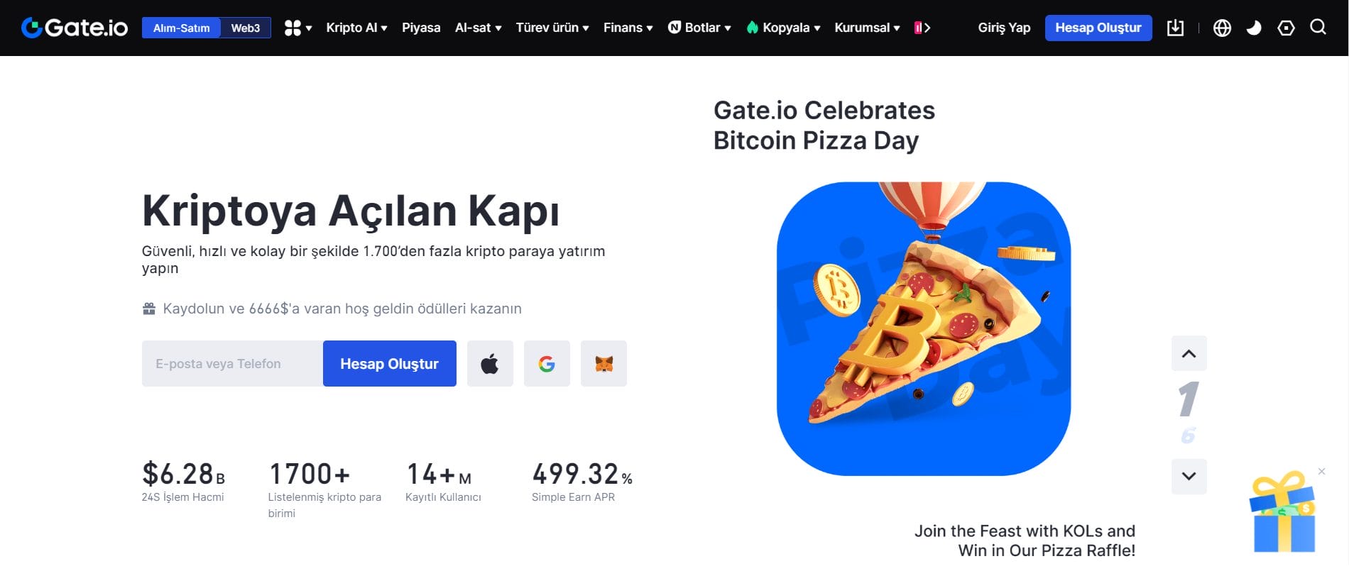 Gate.io ücretsiz NFT dağıtımları