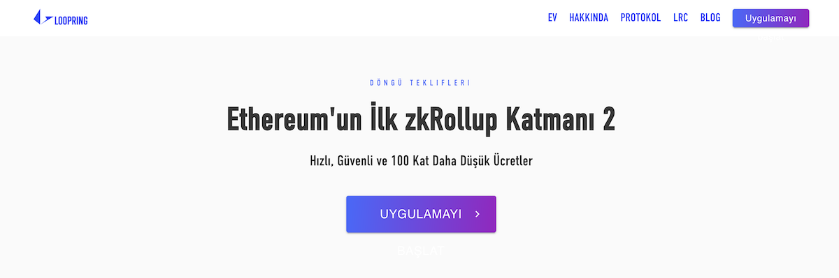 Loopring en iyi ikinci katman