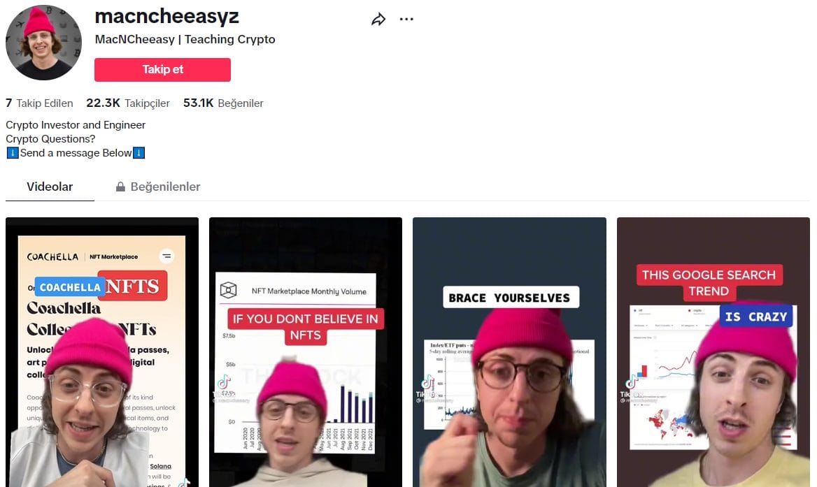 İlgin&ccedil; Bilgileri ve Haberleri Sunan Kripto Etkileyicisi 