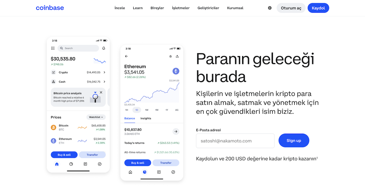 coinbase kripto borsası