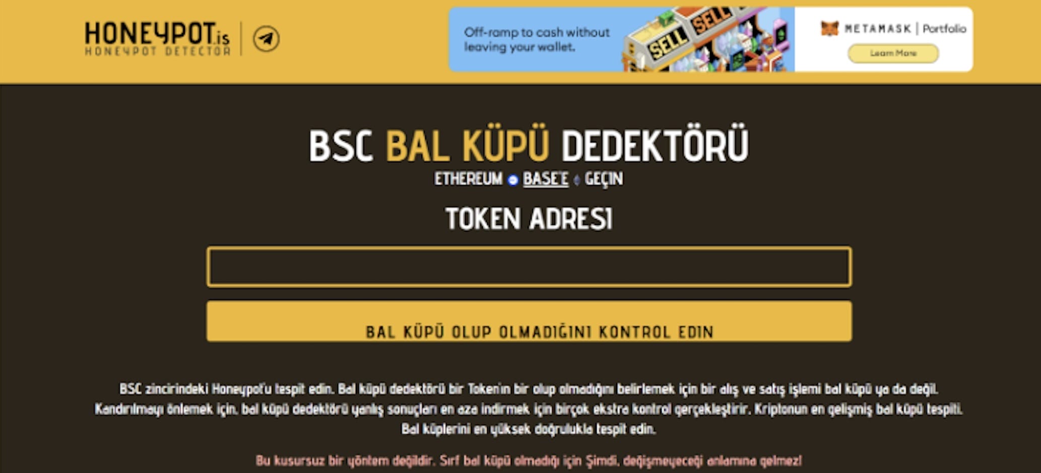 Honeypot kripto dolandırıcılığı honeypot.is