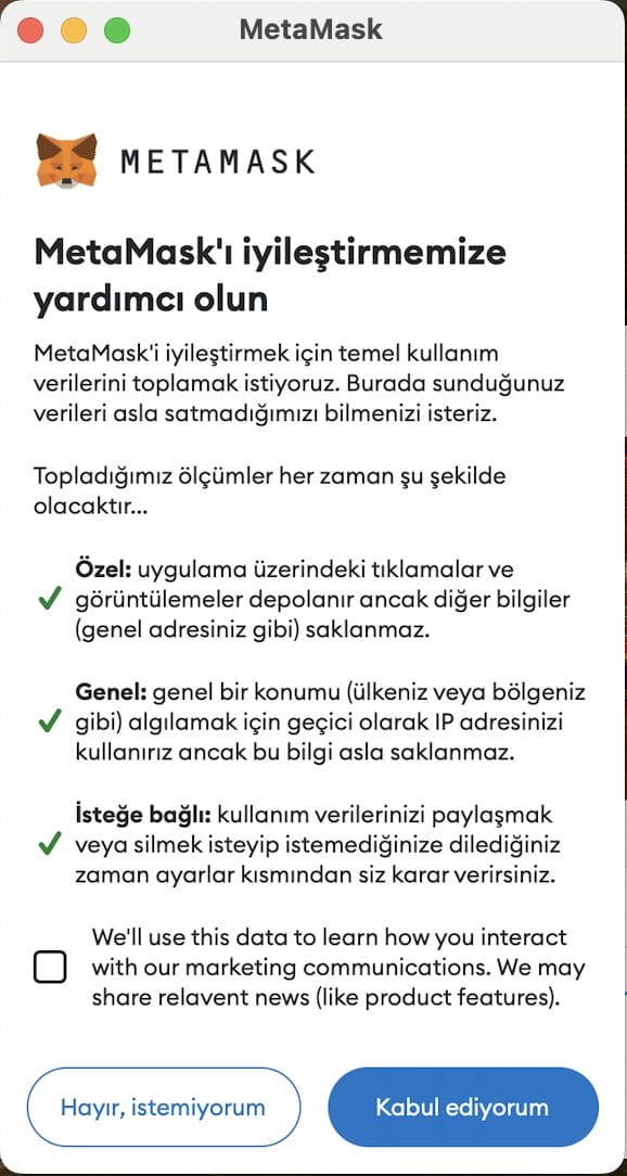 Yeni Bir C&uuml;zdan Oluştur