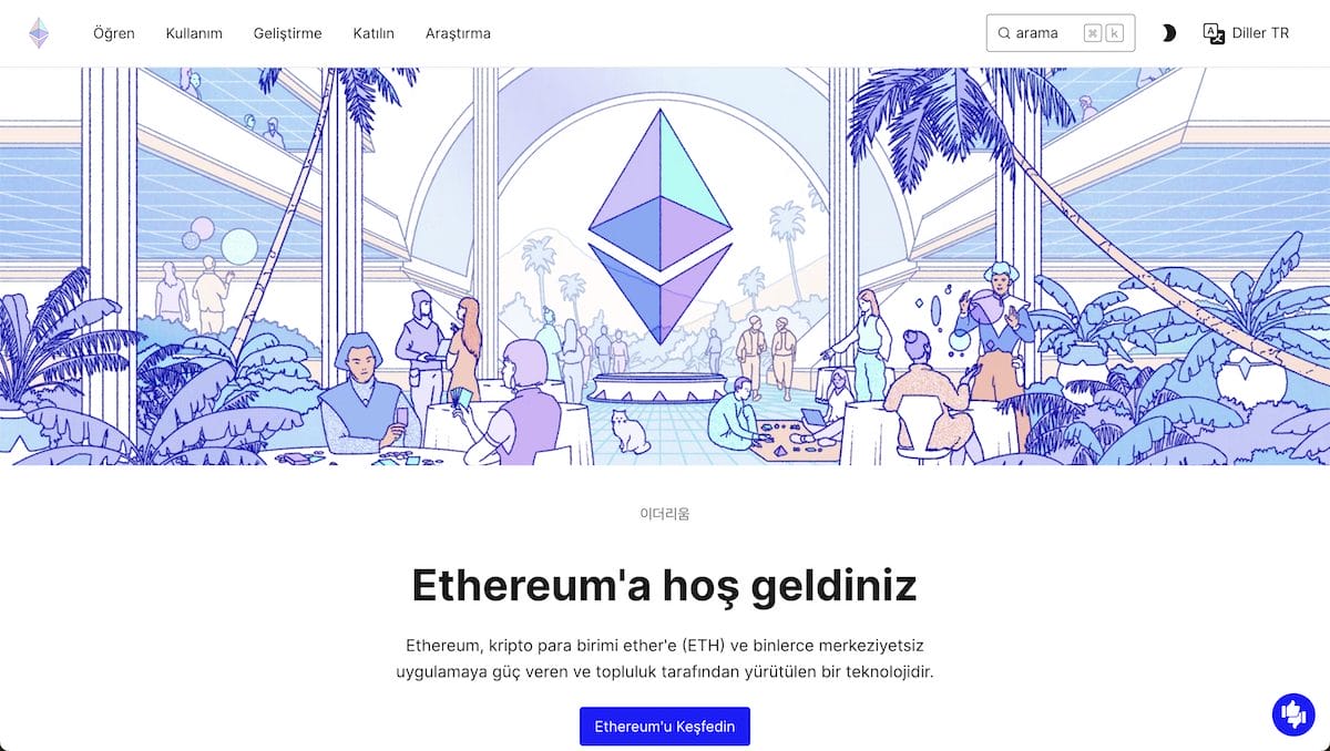kripto para nedir Ethereum karşılama sayfası