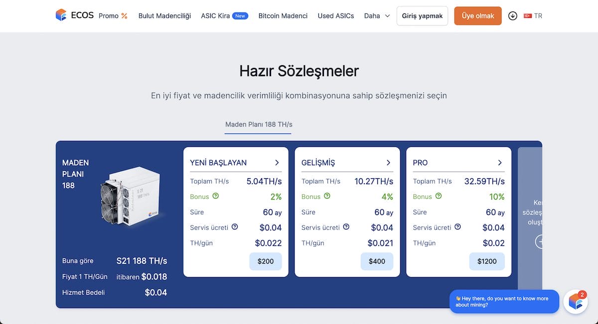 En iyi Bitcoin madenciliği siteleri arasındaki ECOS