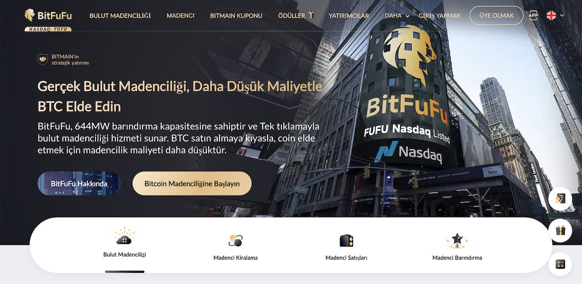BitFuFu en iyi Bitcoin madenciliği siteleri