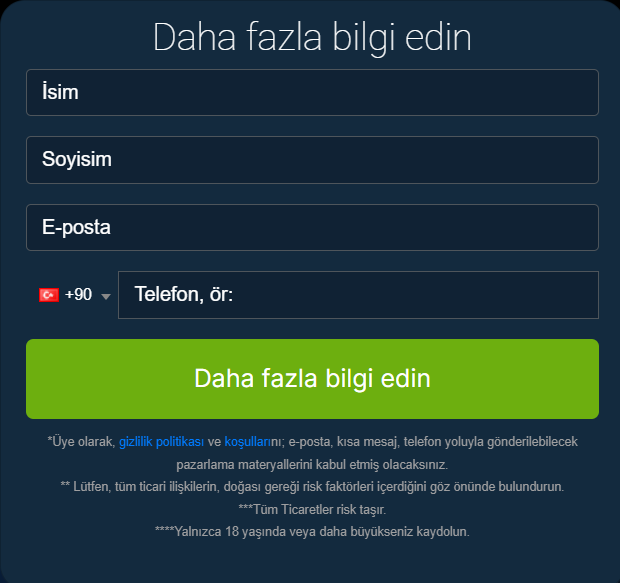 Immediate Keflex'te Hesap Oluşturma
