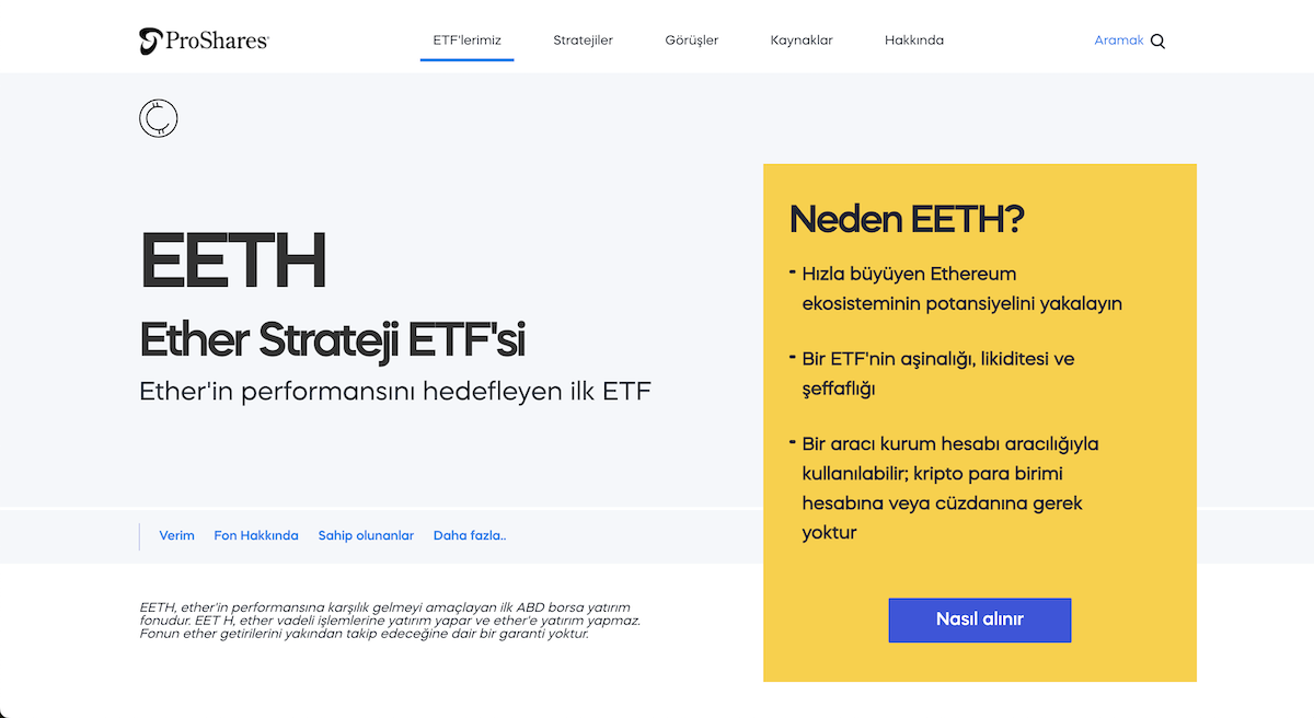 ProShares Ether Strategy ETF (EETH)