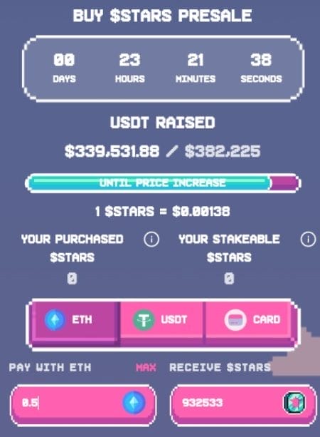 Crypto All Stars &ouml;n satışı