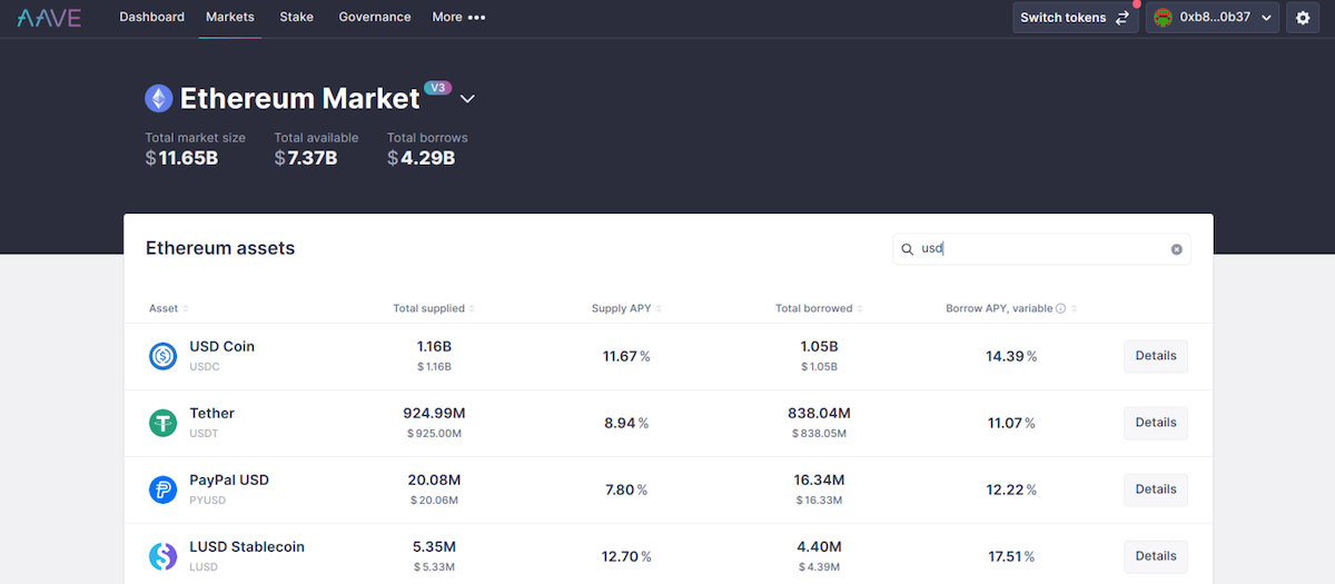 Aave en iyi kripto kredi platformları