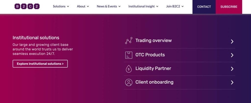 En iyi kripto likidite sağlayıcıları. B2C2