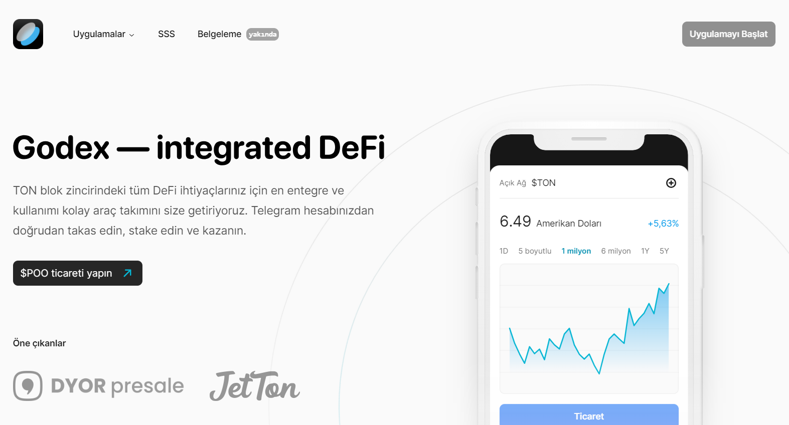 Telegram Entegrasyonlu Yeni Nesil DeFi Platformu