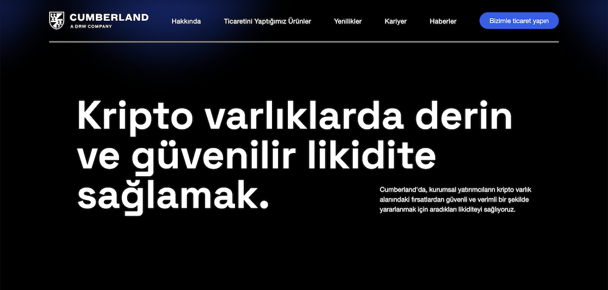 en iyi kripto piyasası yapıcıları Cumberland piyasası yapıcı