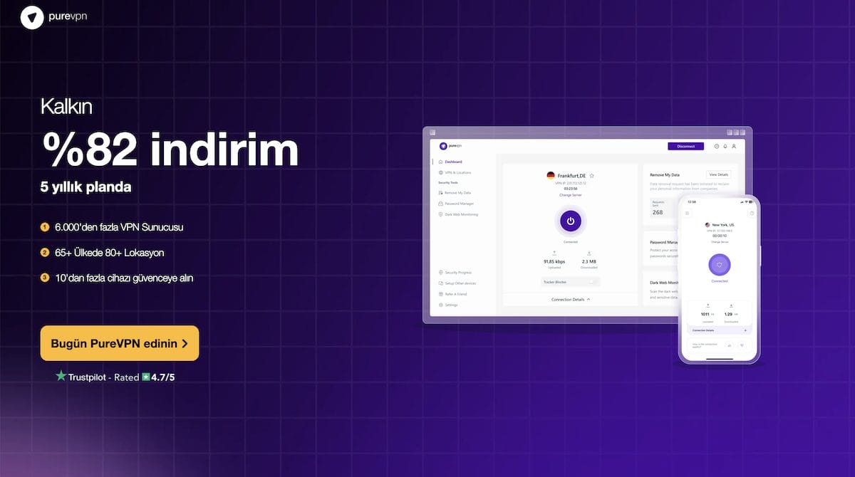 Kripto İ&ccedil;in En İyi VPN &Ouml;nerileri Arasındaki Pure VPN