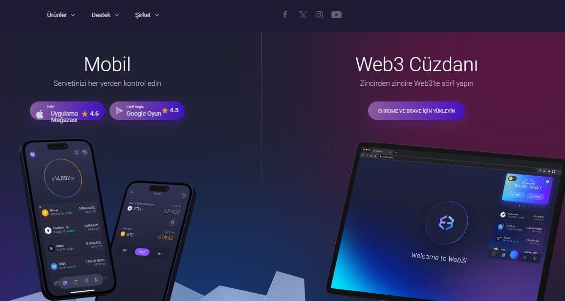 kripto para c&uuml;zdan se&ccedil;imi