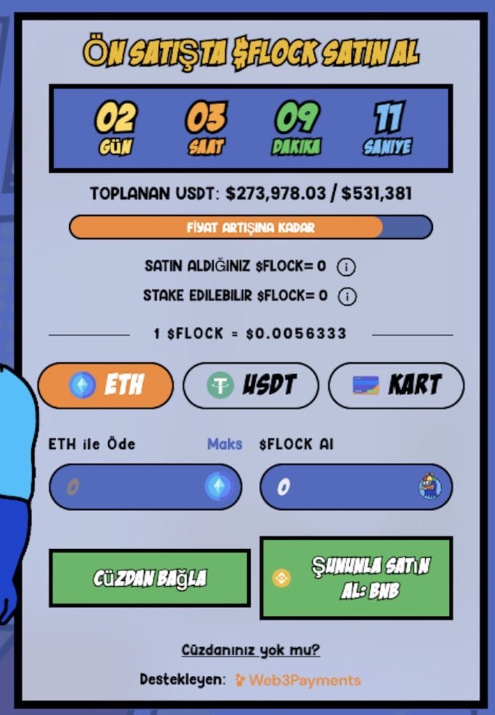 Flockerz satış öncesi formu