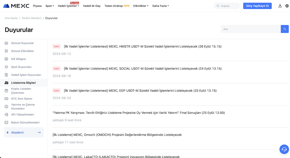 MEXC Yeni Listelenecek Coinler &Ouml;nceden Alınır Mı?