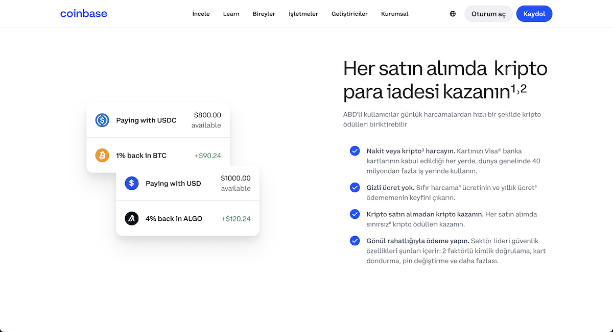Crypto Kredi Kartı Ödülleri