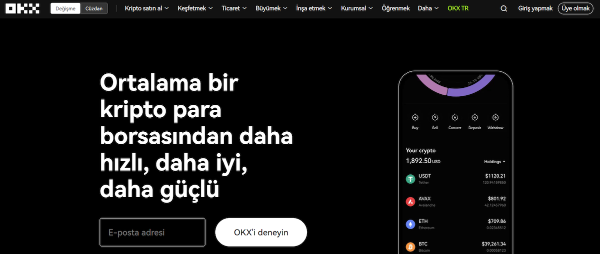 en iyi Türk borsları OKX